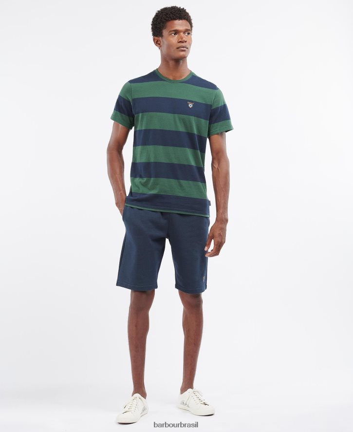roupas Barbour camiseta com listras cornell sicômoro homens NH4442906