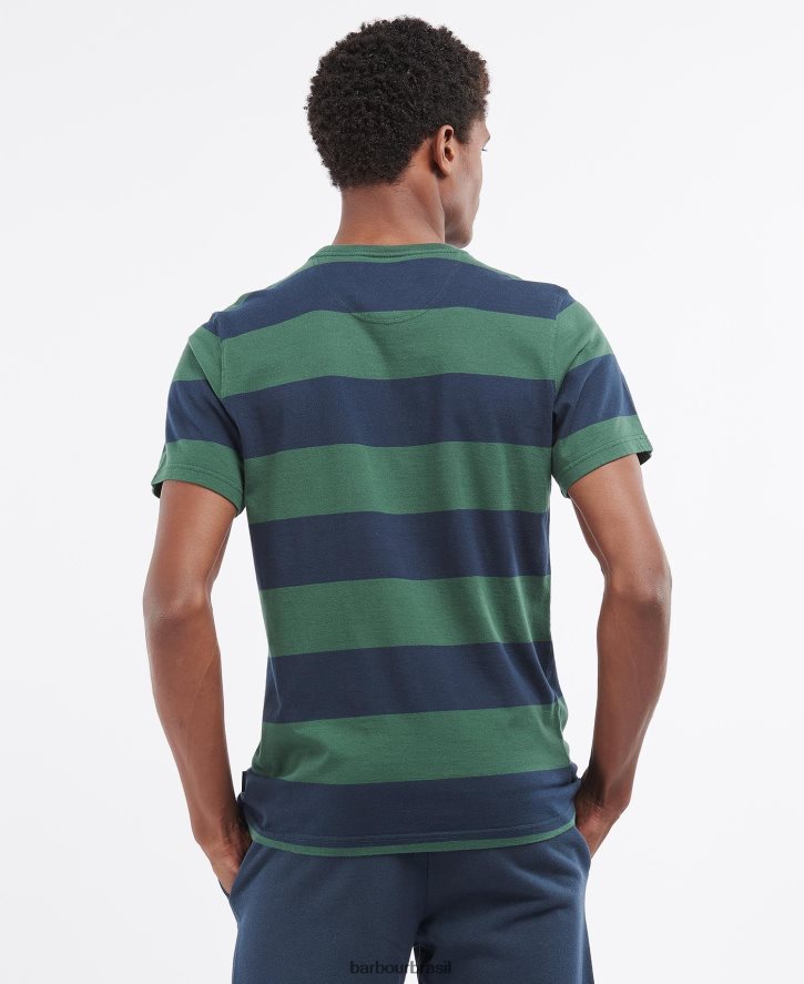 roupas Barbour camiseta com listras cornell sicômoro homens NH4442906