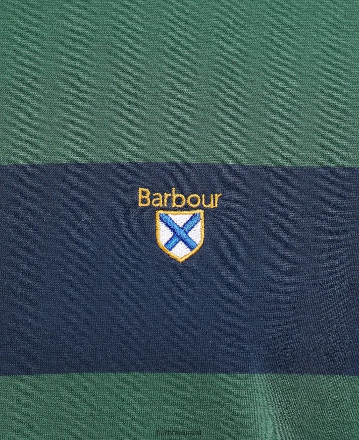 roupas Barbour camiseta com listras cornell sicômoro homens NH4442906