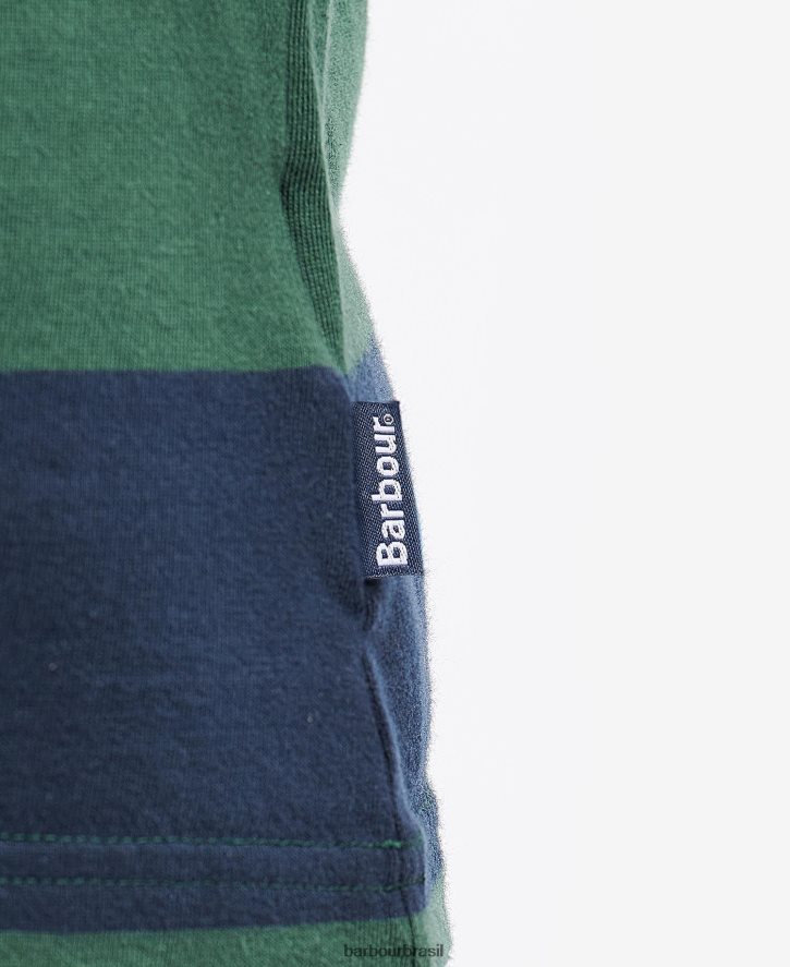 roupas Barbour camiseta com listras cornell sicômoro homens NH4442906