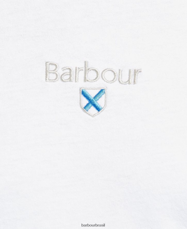 roupas Barbour camiseta com logo stockton marinho clássico homens NH4442829