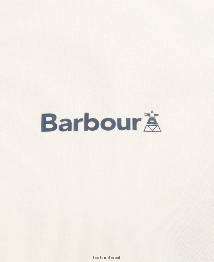 roupas Barbour camiseta com logotipo coordenado névoa homens NH4442943