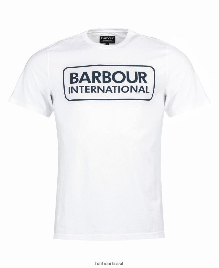 roupas Barbour camiseta com logotipo grande essencial preto clássico homens NH4442872