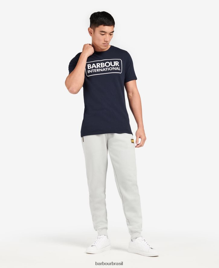 roupas Barbour camiseta com logotipo grande essencial preto clássico homens NH4442882