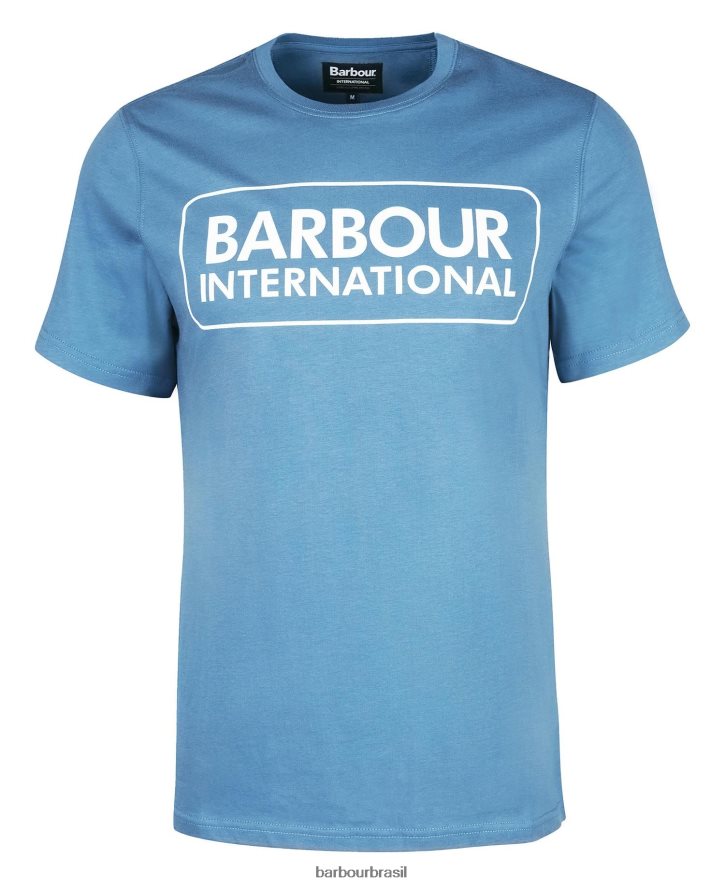 roupas Barbour camiseta com logotipo grande essencial preto clássico homens NH4442910