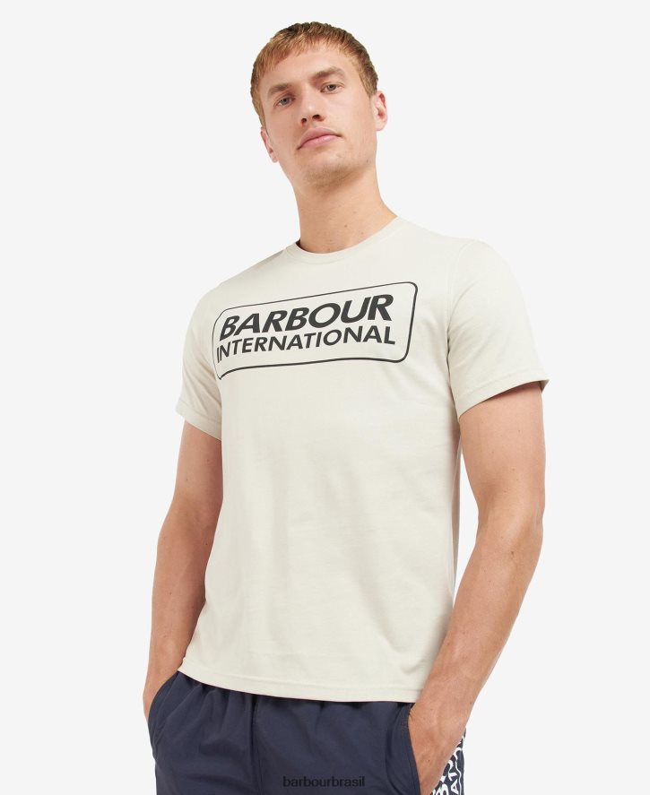 roupas Barbour camiseta com logotipo grande essencial preto clássico homens NH4442930