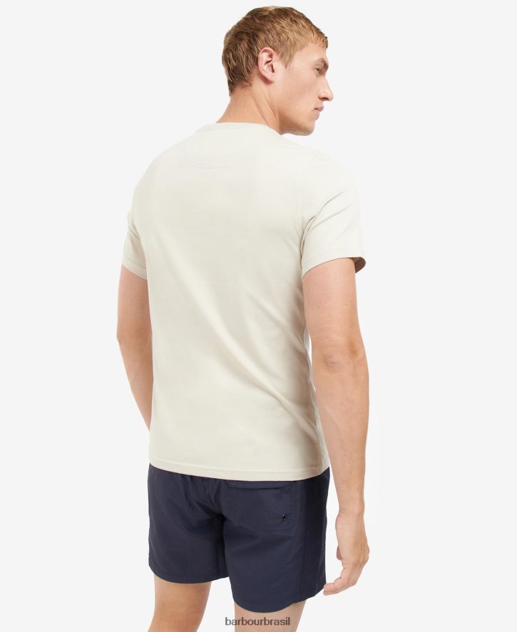 roupas Barbour camiseta com logotipo grande essencial preto clássico homens NH4442930