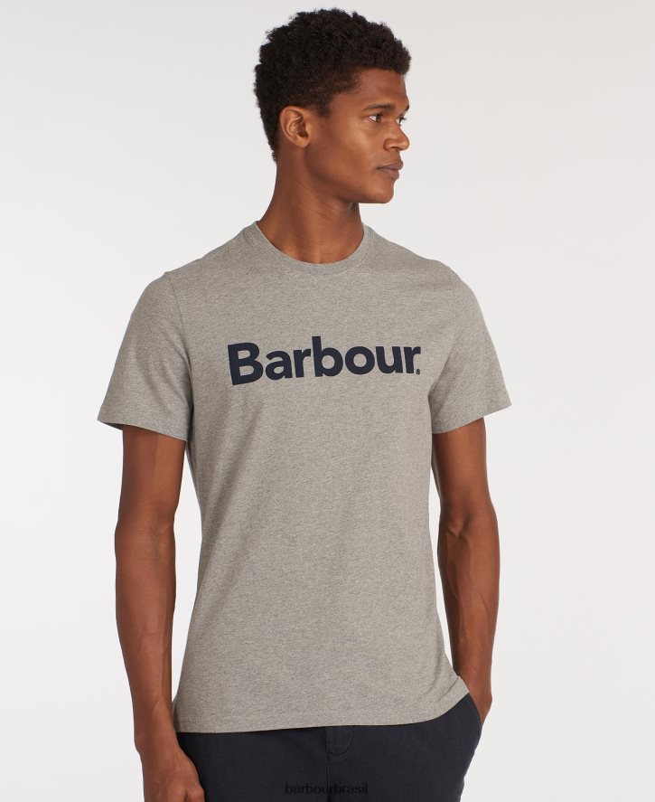 roupas Barbour camiseta com logotipo nova marinha homens NH4442779
