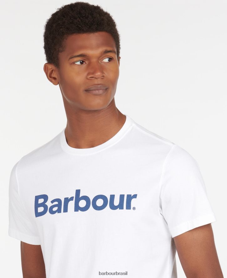 roupas Barbour camiseta com logotipo nova marinha homens NH4442790