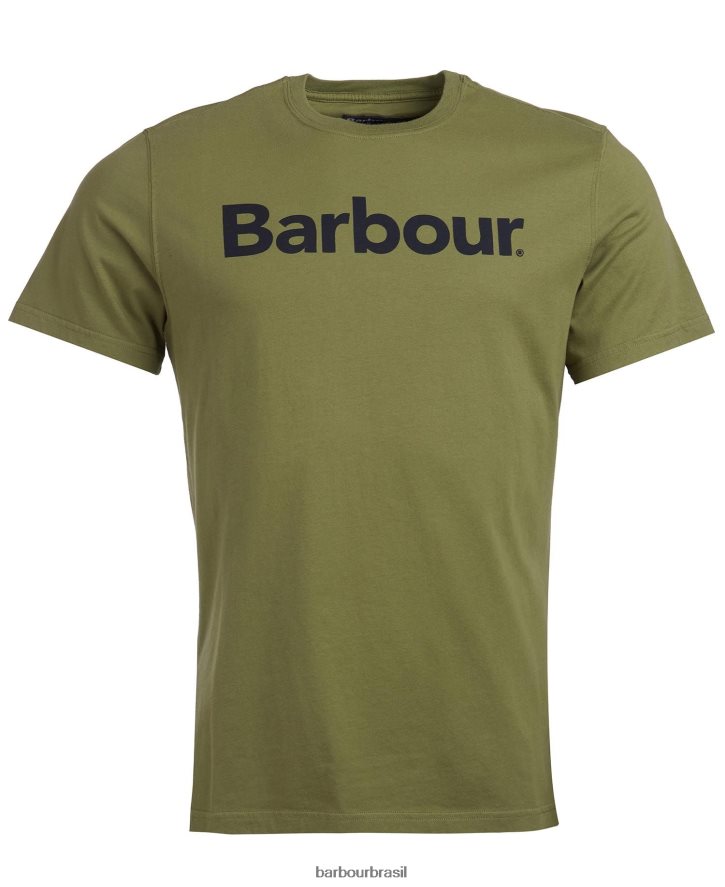 roupas Barbour camiseta com logotipo nova marinha homens NH4442822