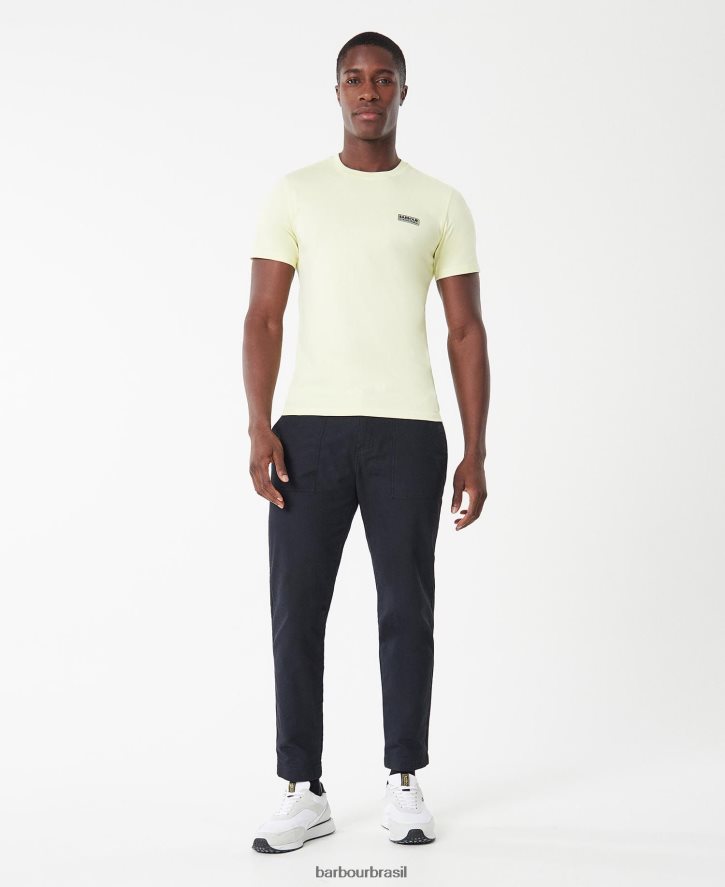 roupas Barbour camiseta com logotipo pequeno branco/preto clássico homens NH4442804