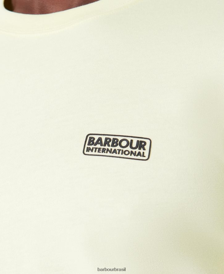 roupas Barbour camiseta com logotipo pequeno branco/preto clássico homens NH4442804