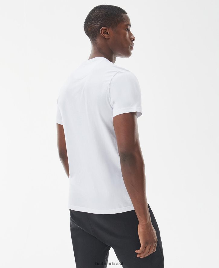 roupas Barbour camiseta com logotipo pequeno essencial marinha homens NH4442792