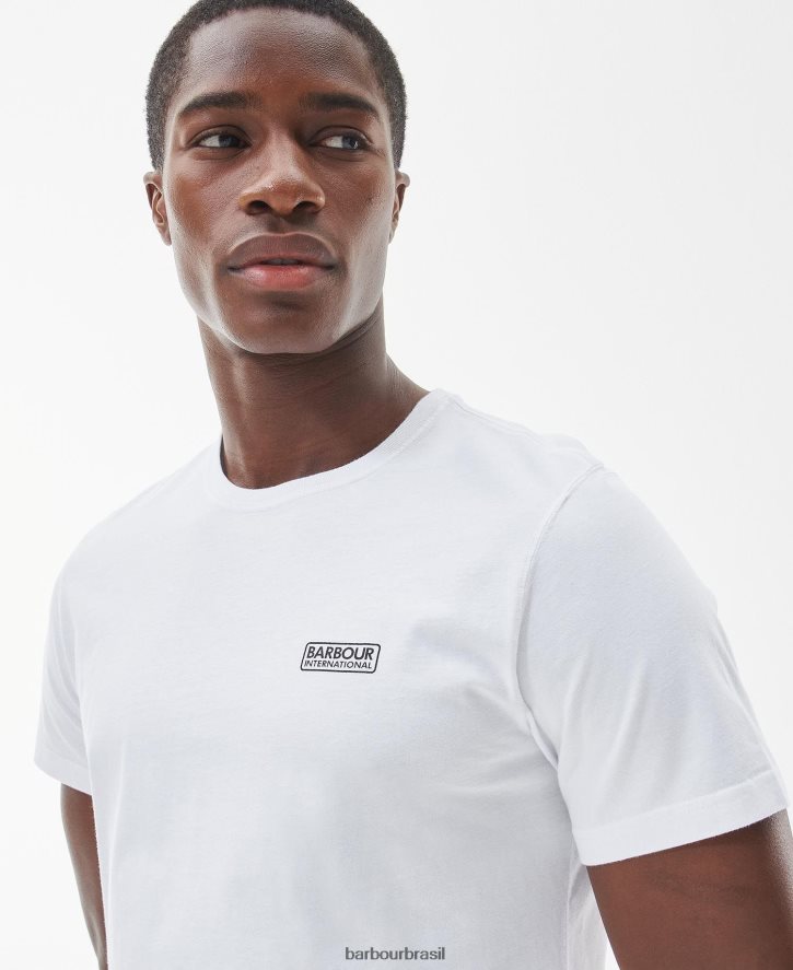 roupas Barbour camiseta com logotipo pequeno essencial marinha homens NH4442792