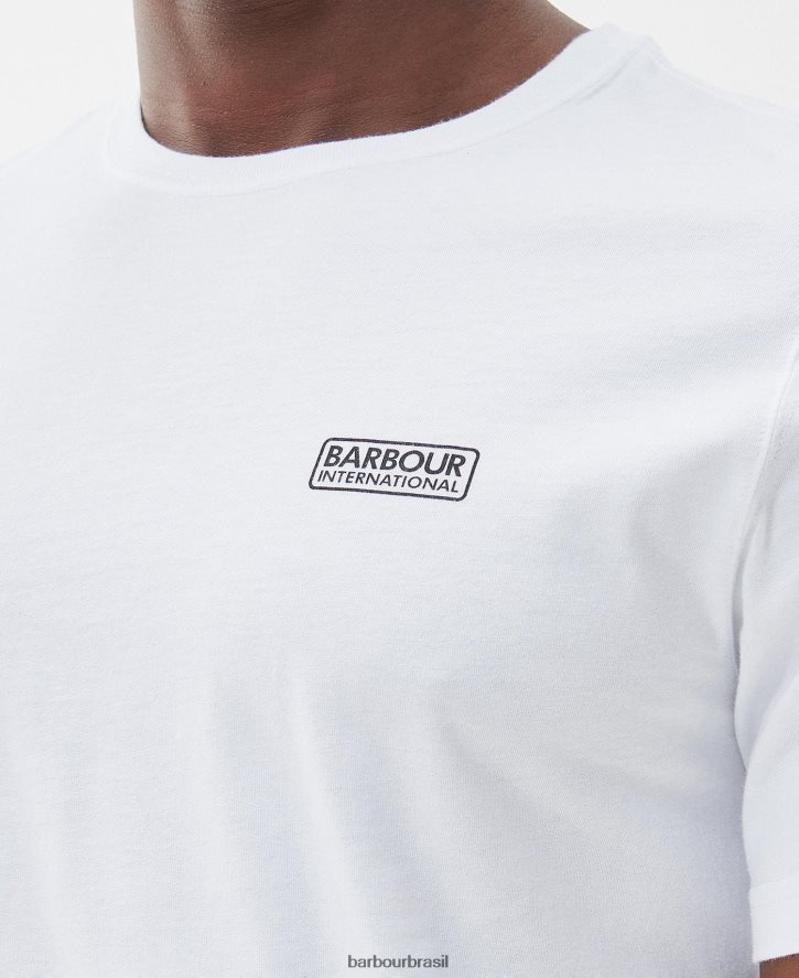 roupas Barbour camiseta com logotipo pequeno essencial marinha homens NH4442792