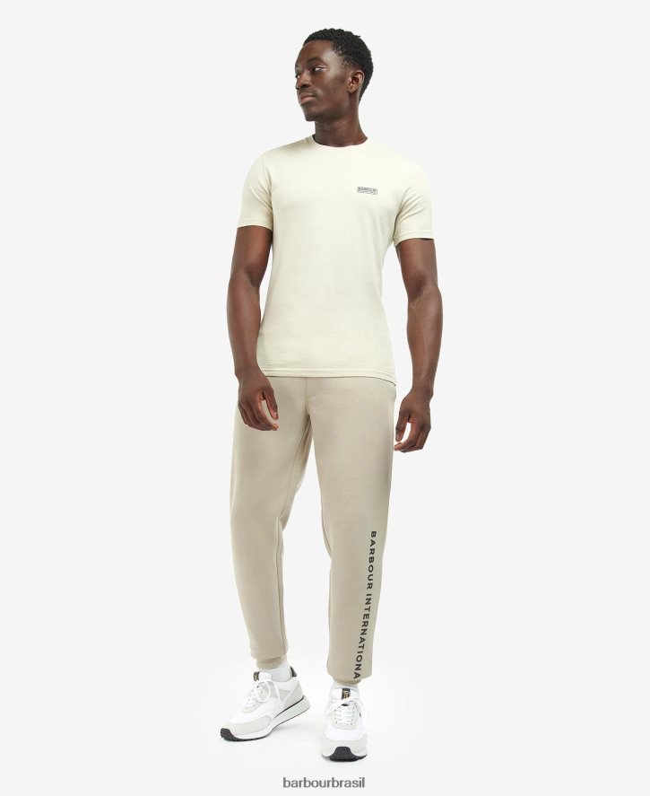 roupas Barbour camiseta com logotipo pequeno kombu verde homens NH4442845