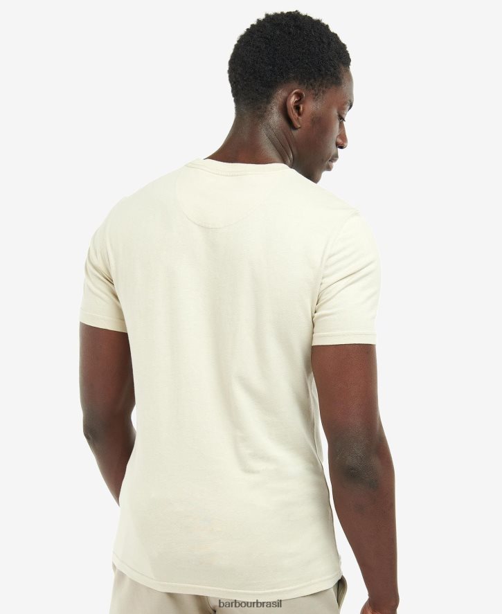 roupas Barbour camiseta com logotipo pequeno kombu verde homens NH4442845