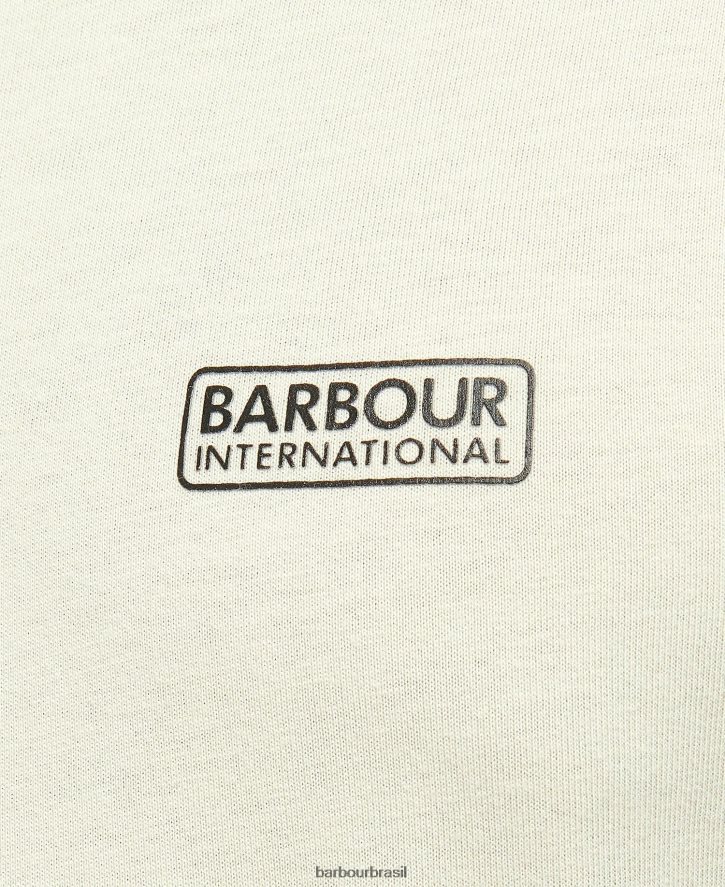 roupas Barbour camiseta com logotipo pequeno kombu verde homens NH4442845
