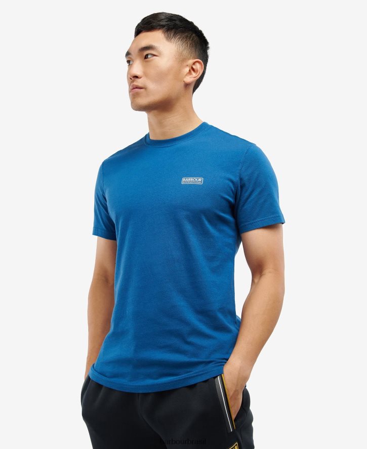 roupas Barbour camiseta com logotipo pequeno kombu verde homens NH4442975