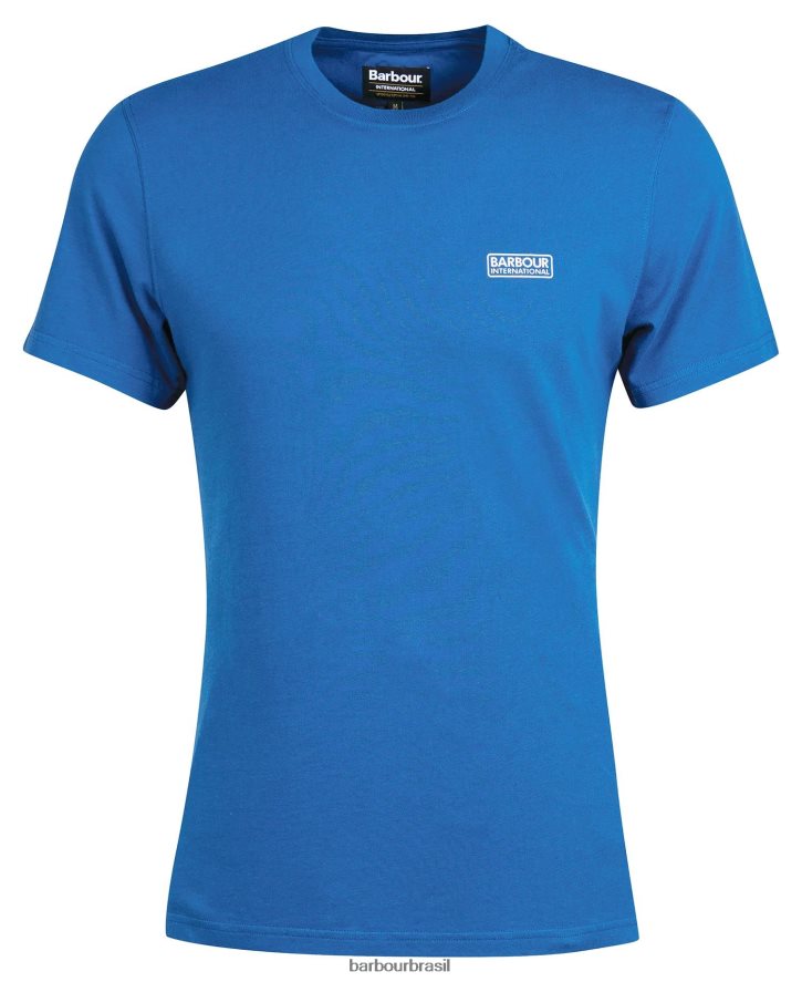 roupas Barbour camiseta com logotipo pequeno kombu verde homens NH4442975