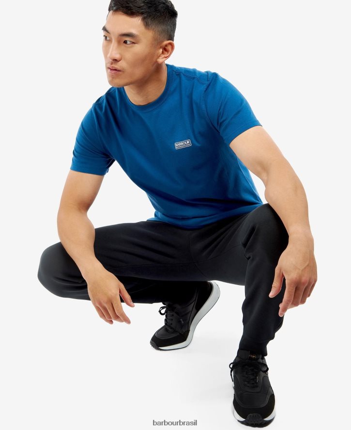 roupas Barbour camiseta com logotipo pequeno kombu verde homens NH4442975