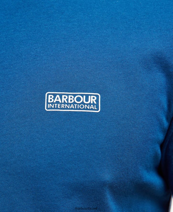 roupas Barbour camiseta com logotipo pequeno kombu verde homens NH4442975