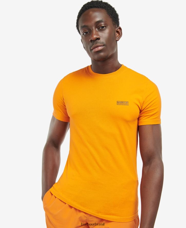 roupas Barbour camiseta com logotipo pequeno lilás homens NH4442920