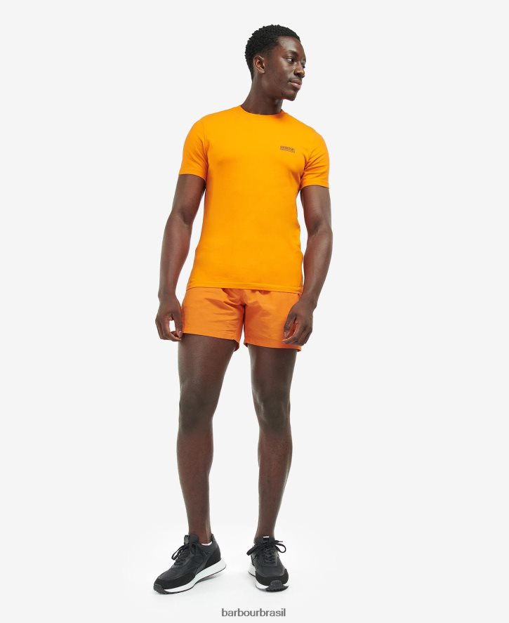 roupas Barbour camiseta com logotipo pequeno lilás homens NH4442920