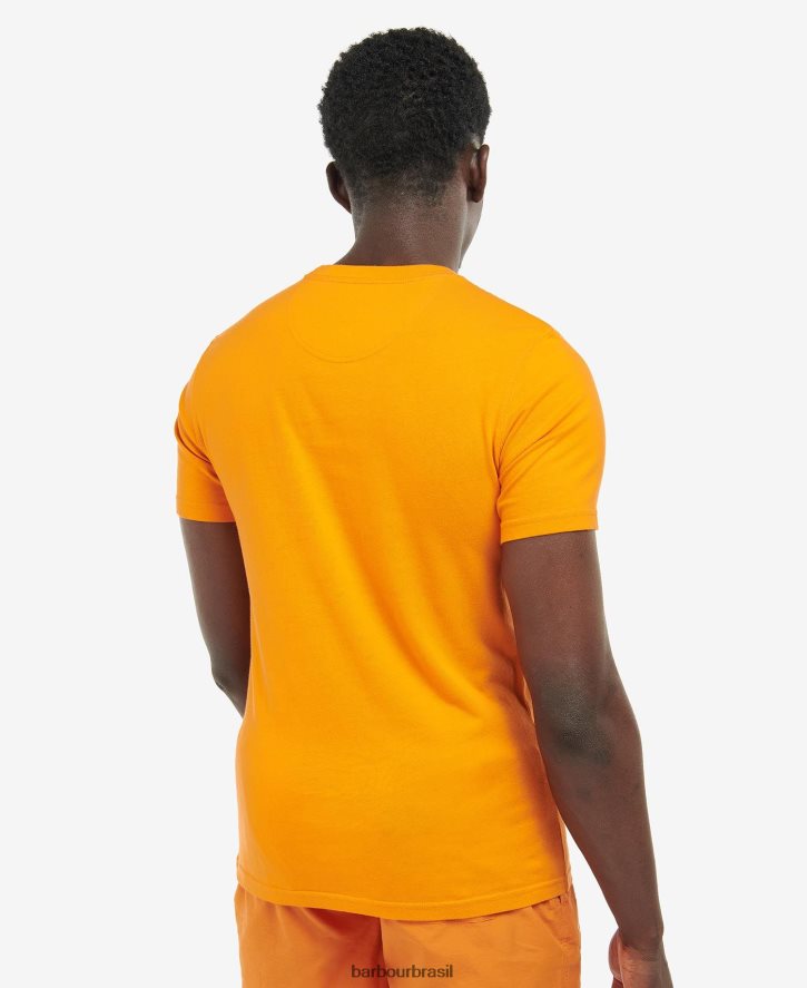 roupas Barbour camiseta com logotipo pequeno lilás homens NH4442920