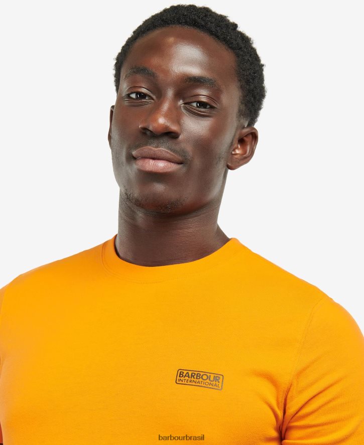 roupas Barbour camiseta com logotipo pequeno lilás homens NH4442920