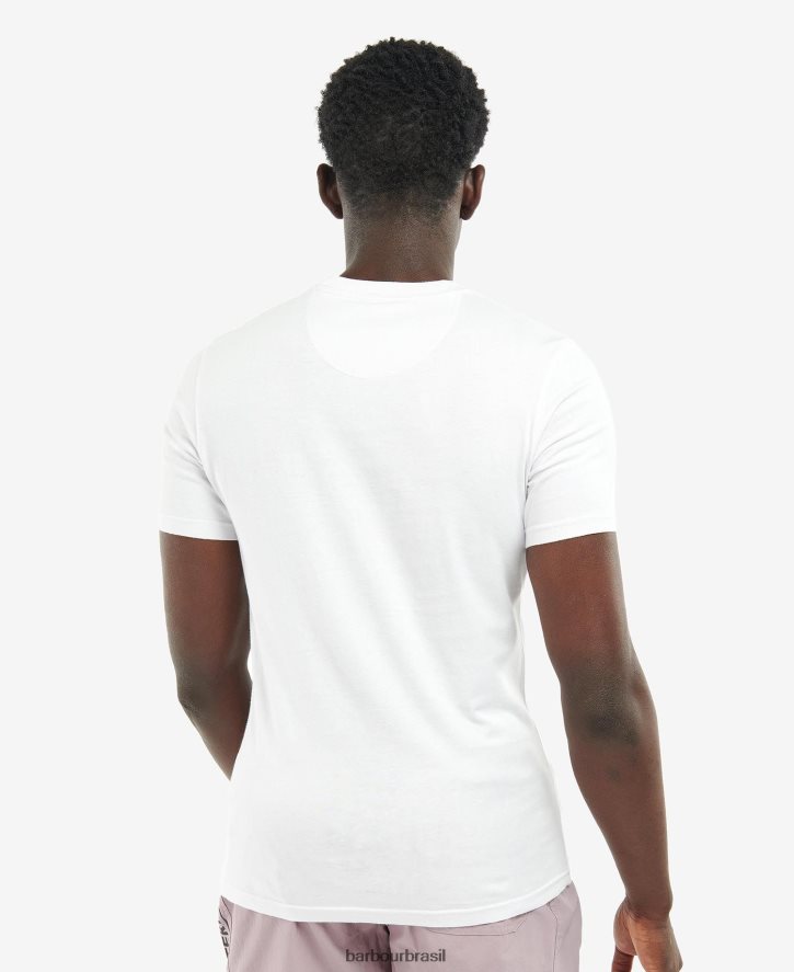 roupas Barbour camiseta com logotipo pequeno âmbar homens NH4442844