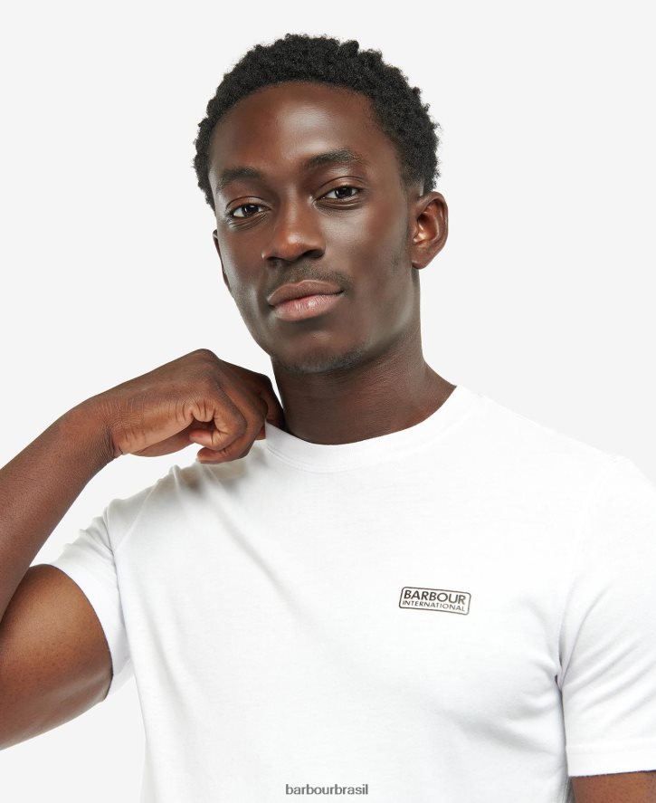 roupas Barbour camiseta com logotipo pequeno âmbar homens NH4442844
