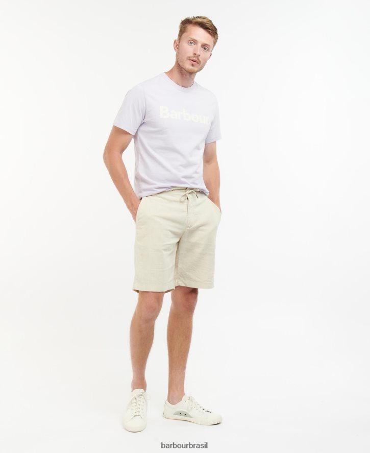 roupas Barbour camiseta com logotipo sal rosa homens NH4442959