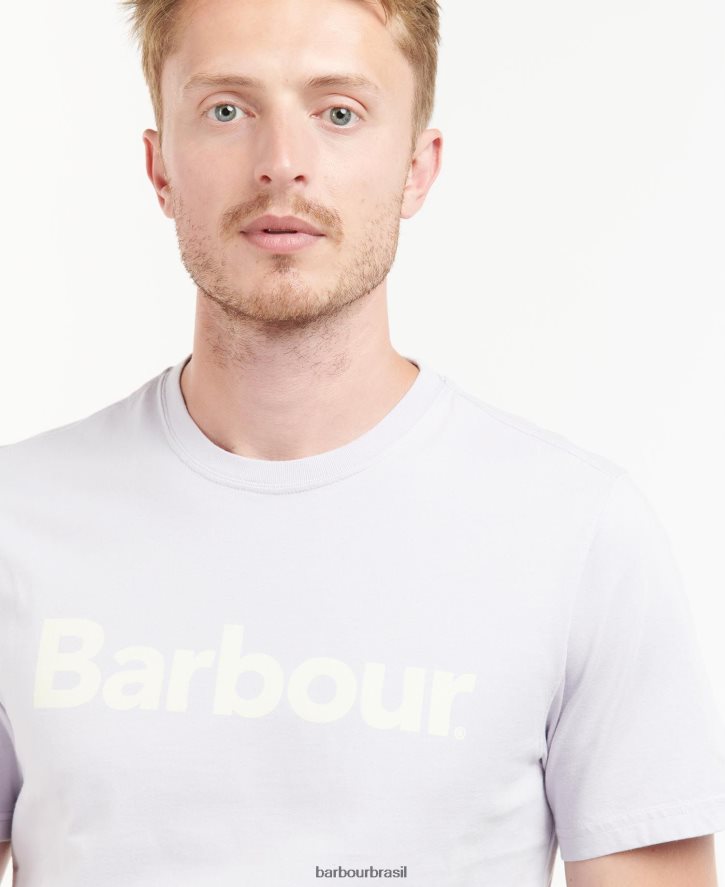 roupas Barbour camiseta com logotipo sal rosa homens NH4442959