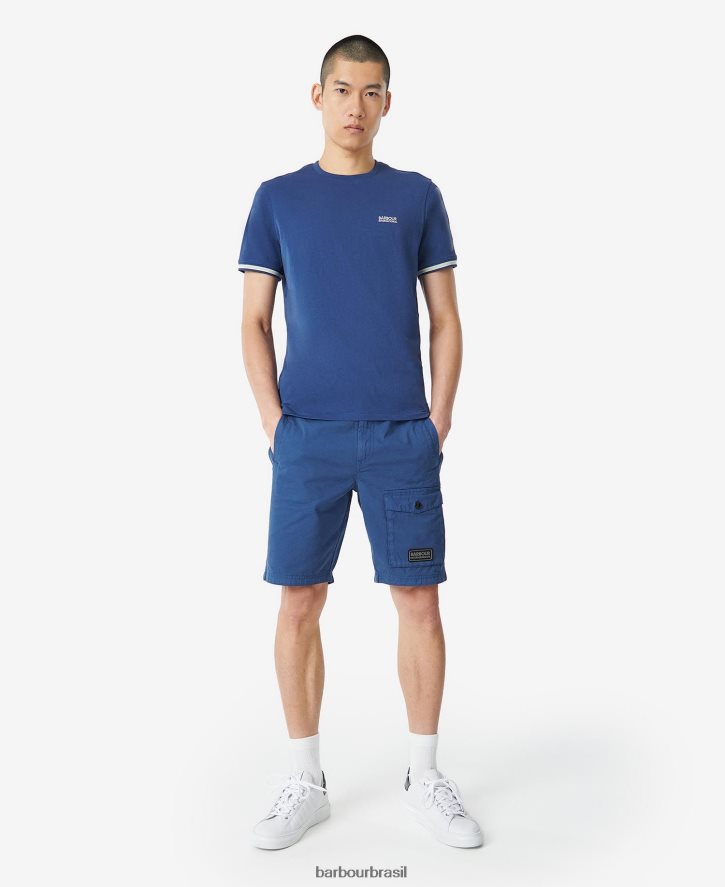 roupas Barbour camiseta com ponta de torque sussurro branco homens NH4442887