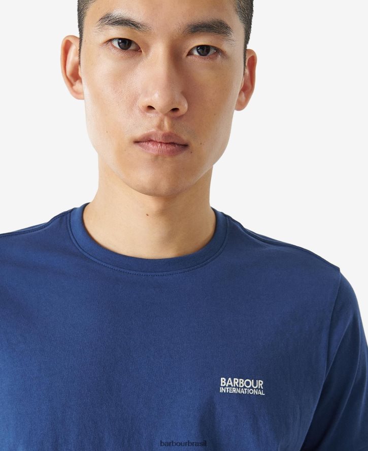 roupas Barbour camiseta com ponta de torque sussurro branco homens NH4442887