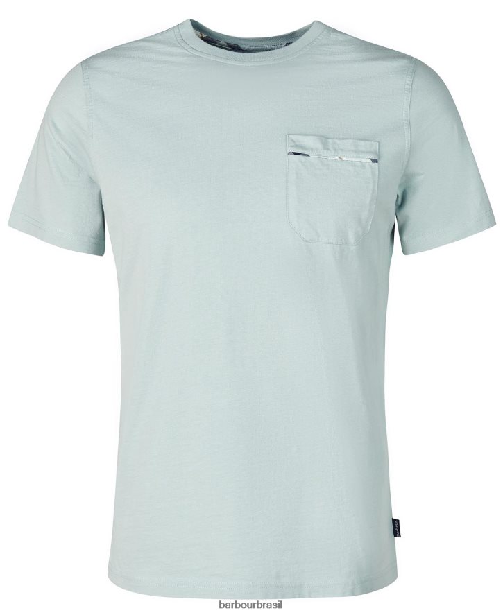 roupas Barbour camiseta da igreja de madeira branco clássico homens NH4442791