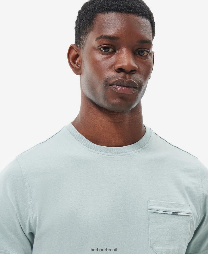 roupas Barbour camiseta da igreja de madeira branco clássico homens NH4442791