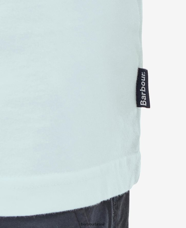 roupas Barbour camiseta da igreja de madeira branco clássico homens NH4442791