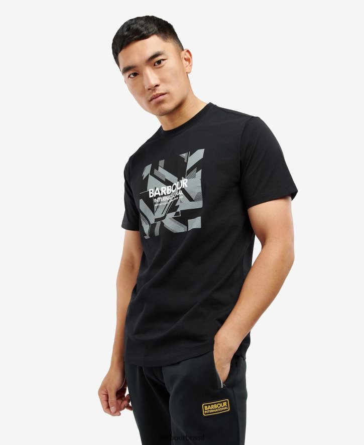roupas Barbour camiseta darwen branco clássico homens NH4442801