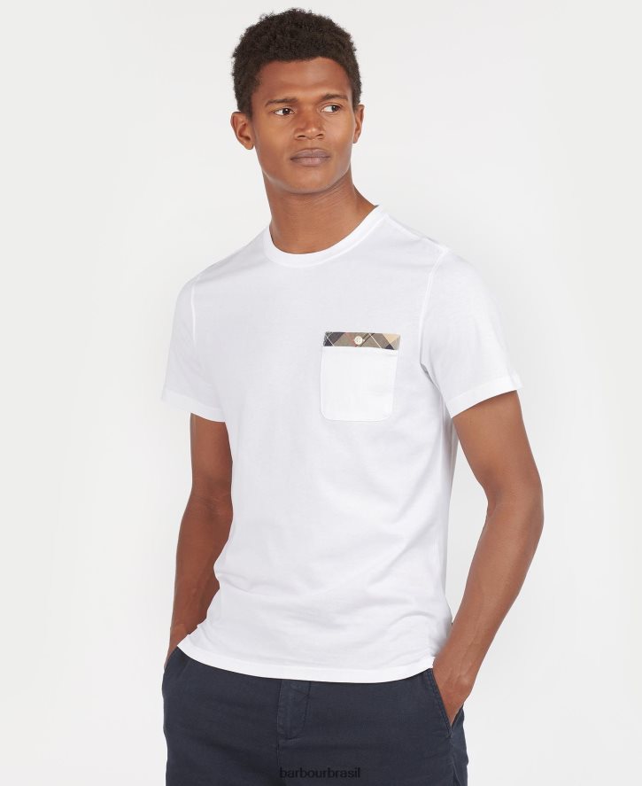 roupas Barbour camiseta de bolso durness pimenta vermelha homens NH4442886