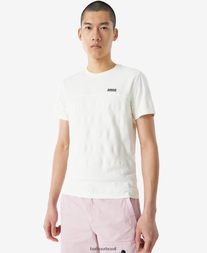 roupas Barbour camiseta de sarja sussurro branco homens NH4442890