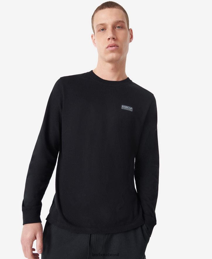 roupas Barbour camiseta de tempestade preto clássico homens NH4442851