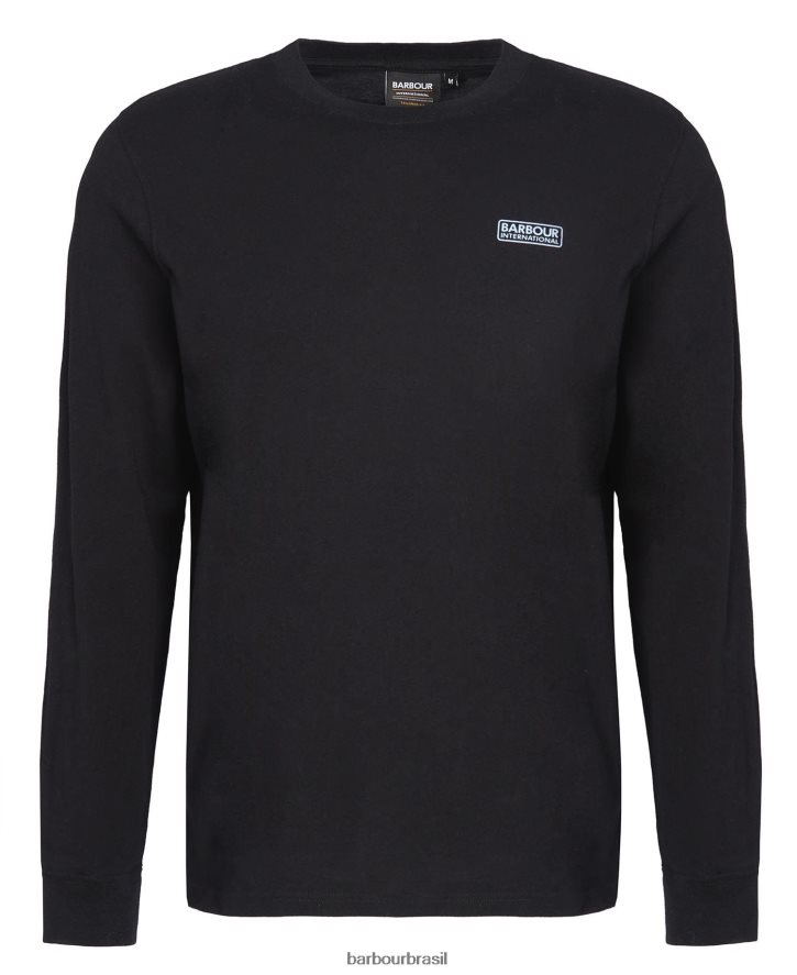 roupas Barbour camiseta de tempestade preto clássico homens NH4442851