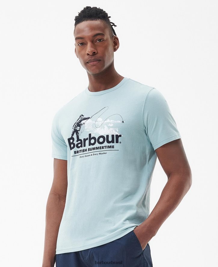 roupas Barbour camiseta do elenco laranja desbotado homens NH4442789