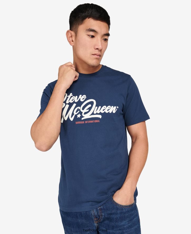 roupas Barbour camiseta estampada murrey sussurro branco homens NH4442820