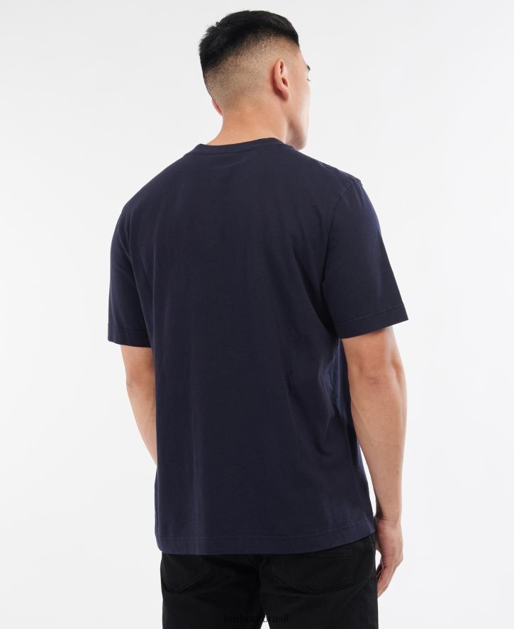 roupas Barbour camiseta fórmula céu noturno homens NH4442834