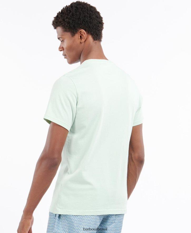 roupas Barbour camiseta formal hortelã empoeirada homens NH4442826