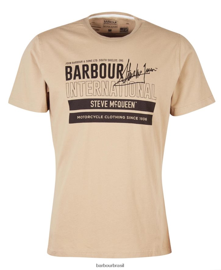 roupas Barbour camiseta gráfica barry insígnia azul homens NH4442956