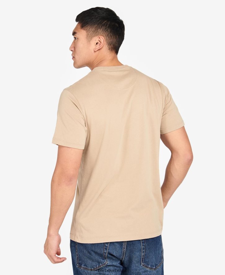 roupas Barbour camiseta gráfica barry insígnia azul homens NH4442956